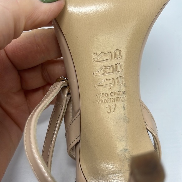 Roberto Festa Milano Flower Heels Sandals Leather Made in Italy Size 37 US 7 - Picture 8 of 10